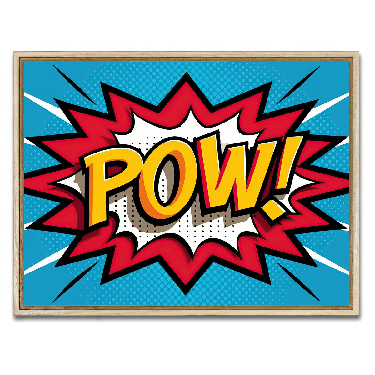 AUTO-MOCKUP WHITE | Pow Comic | 1 Piece | Natural Framed Canvas | group=4x3