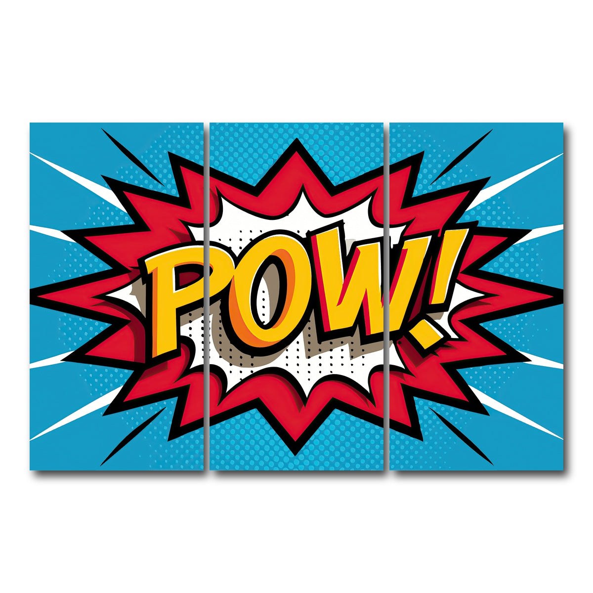 AUTO-MOCKUP WHITE | Pow Comic | 3 Piece | Gallery Wrap Canvas | group=12x24