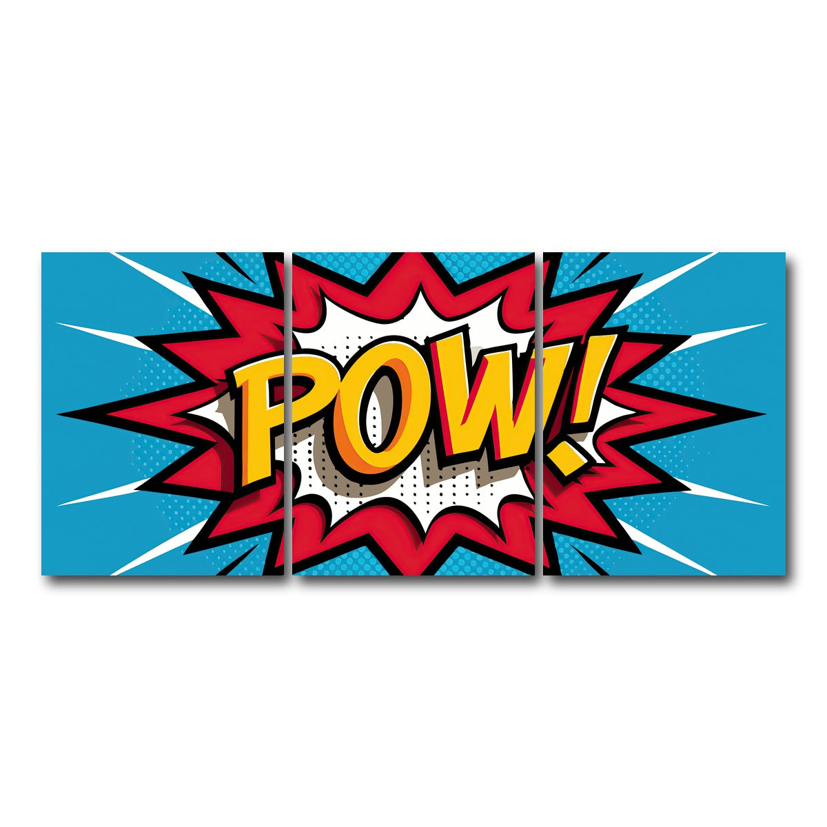 AUTO-MOCKUP WHITE | Pow Comic | 3 Piece | Gallery Wrap Canvas | group=18x24
