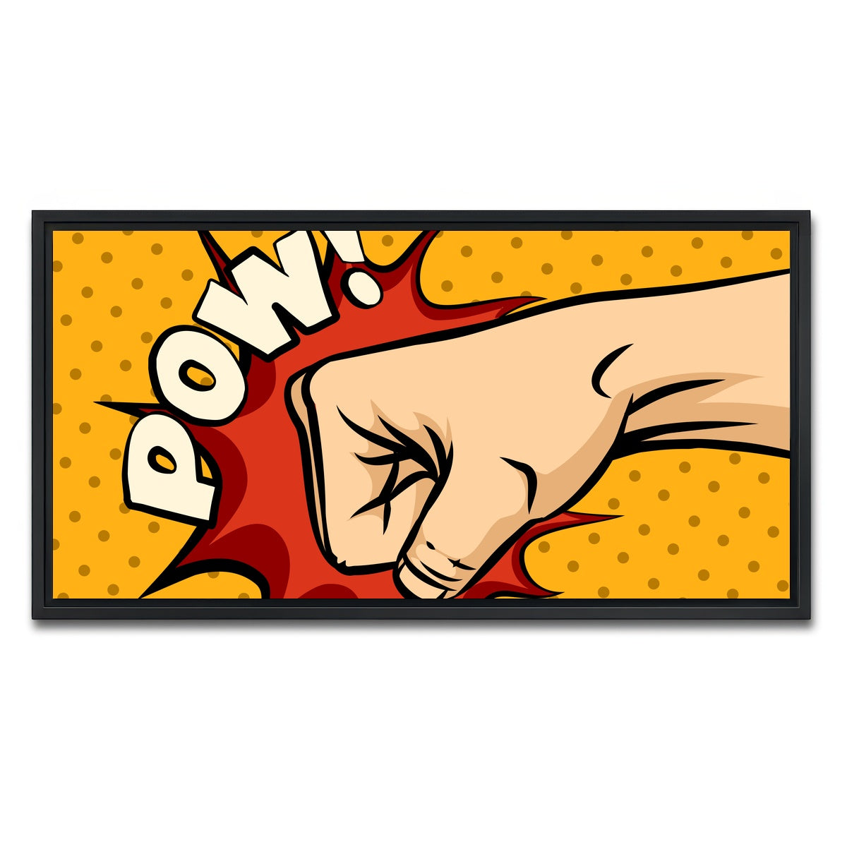 AUTO-MOCKUP WHITE | Pow | 1 Piece | Black Framed Canvas | group=2x1