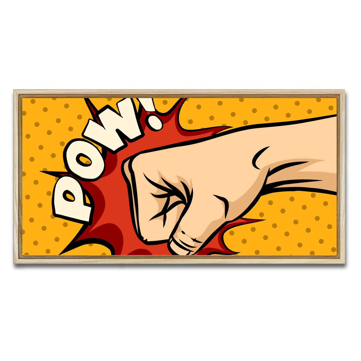 AUTO-MOCKUP WHITE | Pow | 1 Piece | Natural Framed Canvas | group=2x1