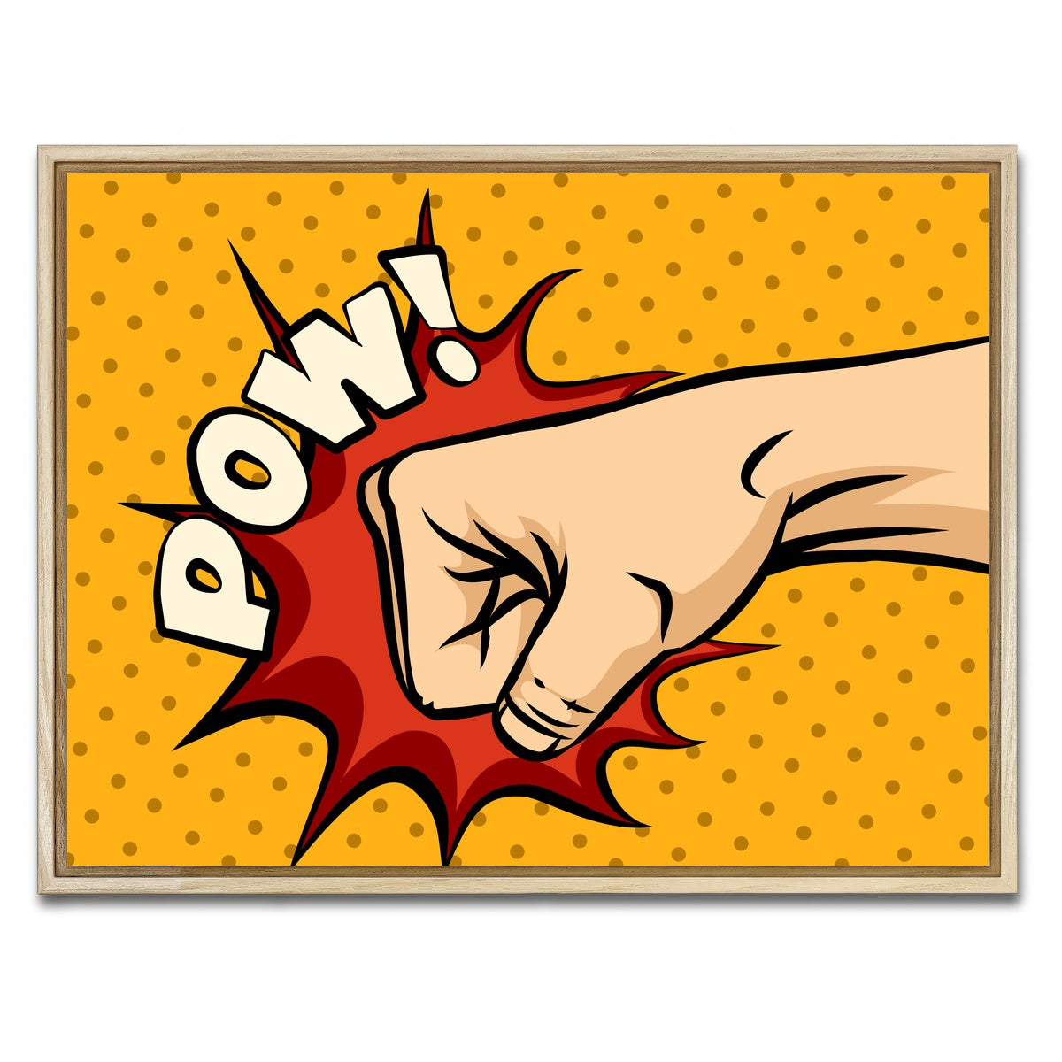 AUTO-MOCKUP WHITE | Pow | 1 Piece | Natural Framed Canvas | group=4x3