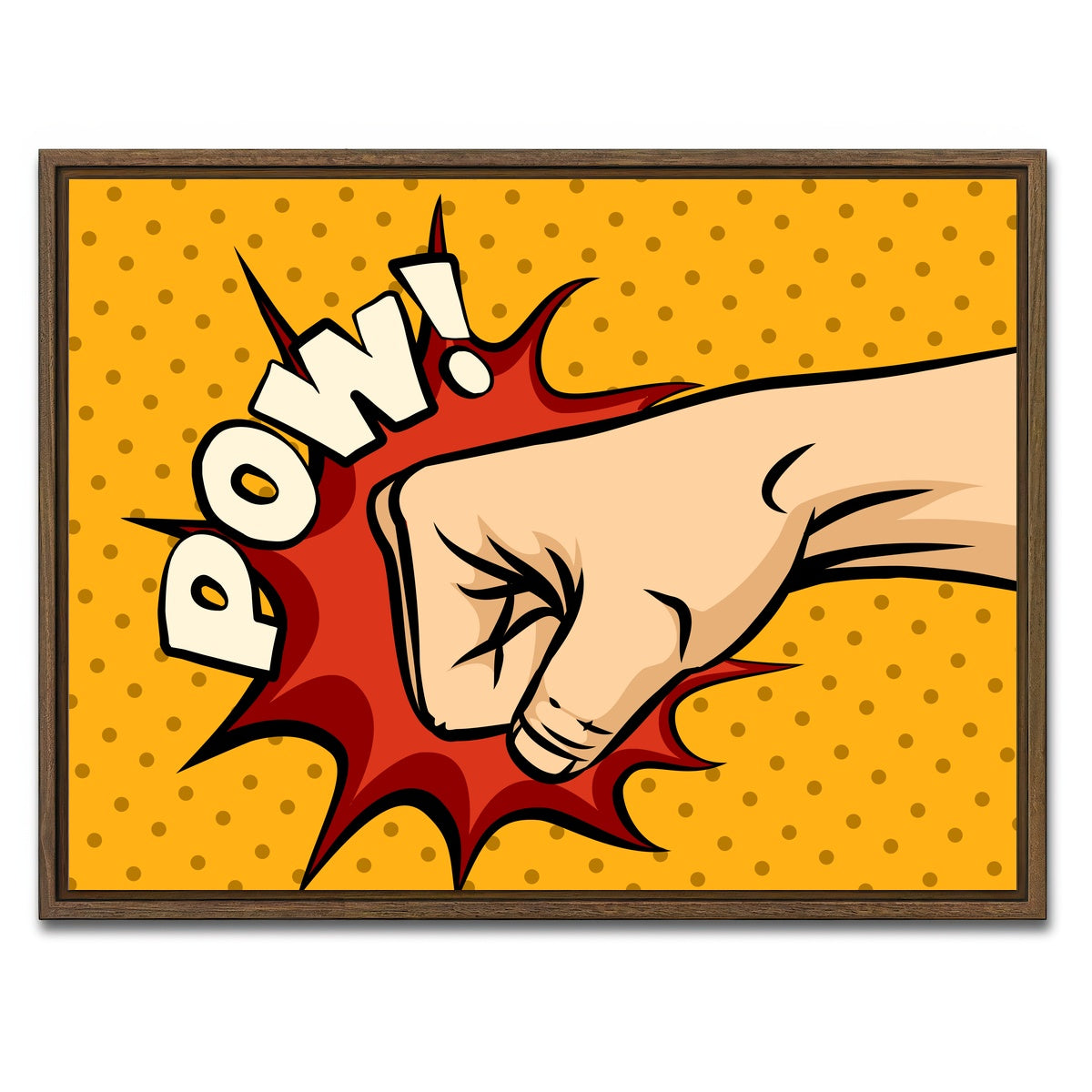 AUTO-MOCKUP WHITE | Pow | 1 Piece | Walnut Framed Canvas | group=4x3