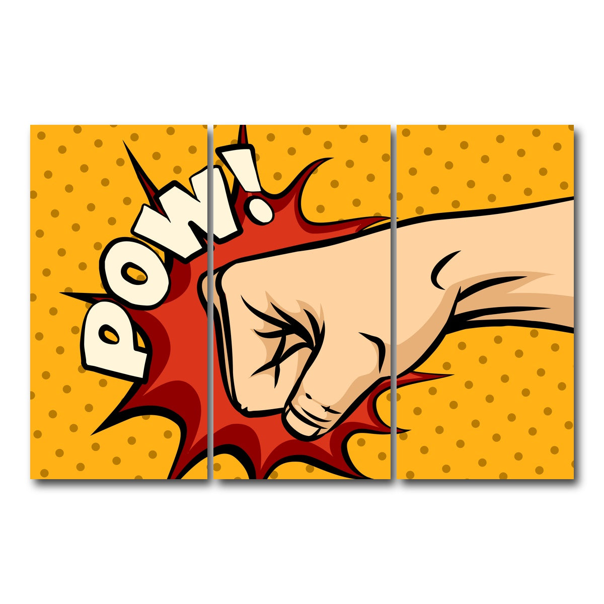 AUTO-MOCKUP WHITE | Pow | 3 Piece | Gallery Wrap Canvas | group=12x24