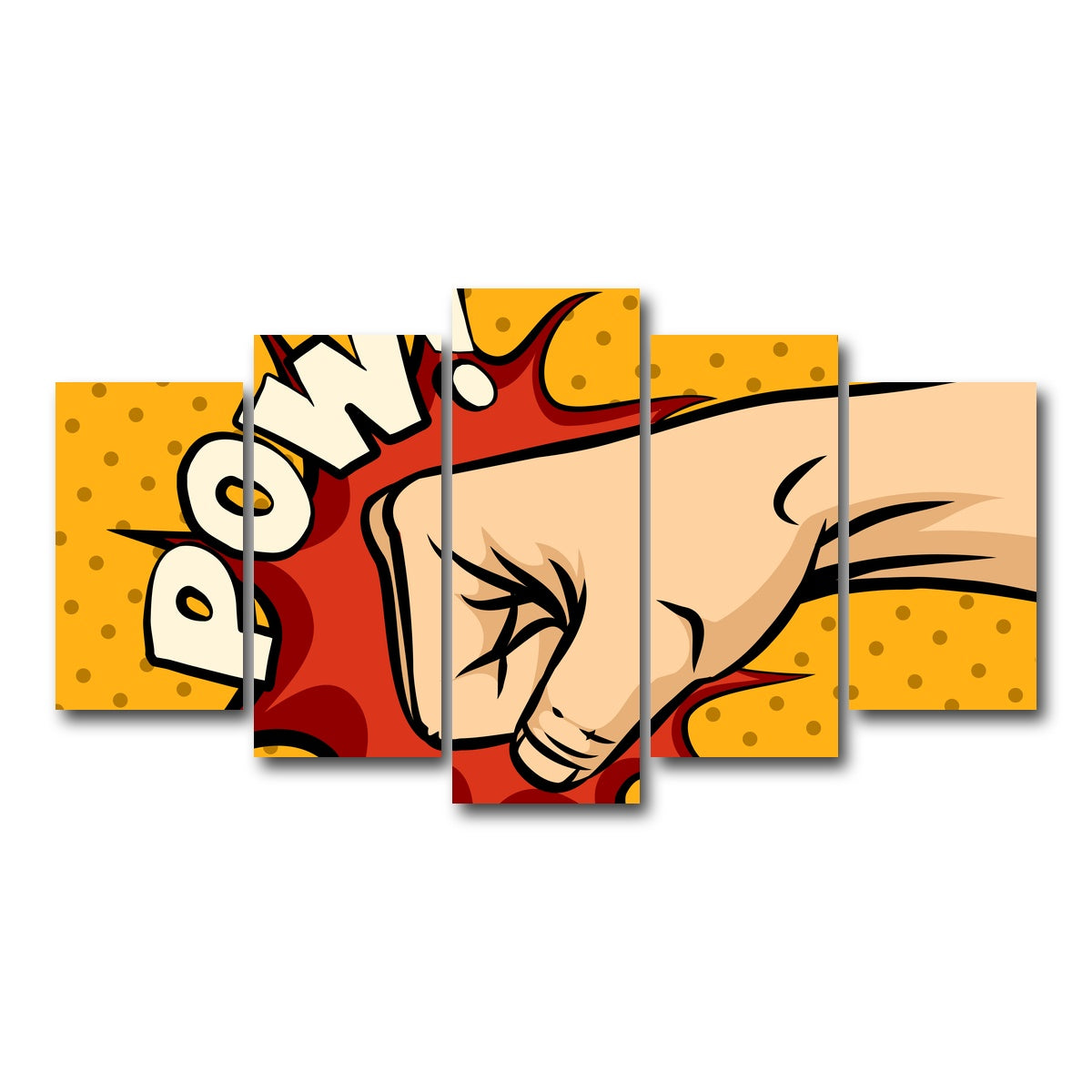 AUTO-MOCKUP WHITE | Pow | 5 Piece | Gallery Wrap Canvas | group=5_normal