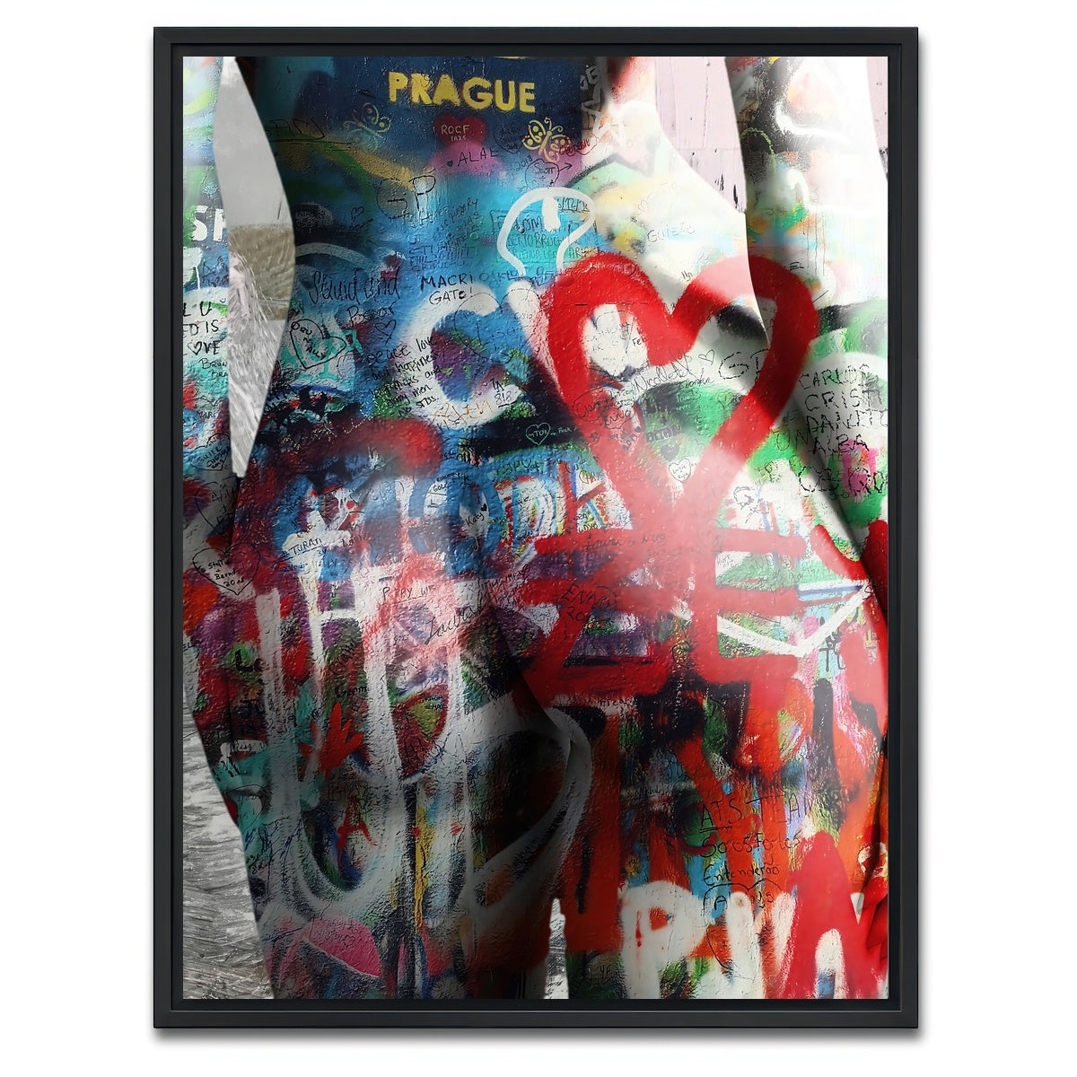 AUTO-MOCKUP WHITE | Prague Heart | 1 Piece | Black Framed Canvas | group=3x4