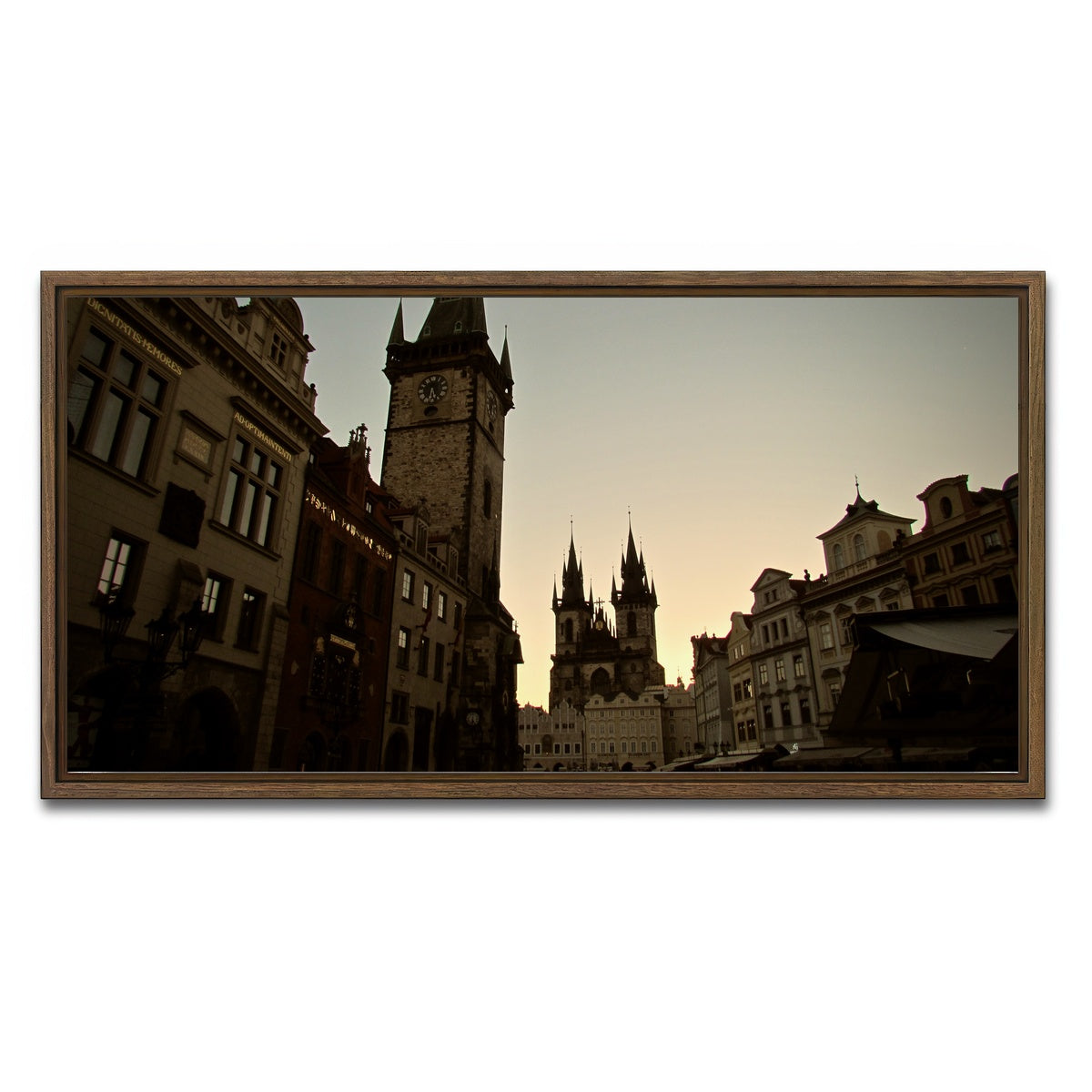 AUTO-MOCKUP WHITE | Prague | 1 Piece | Walnut Framed Canvas | group=2x1
