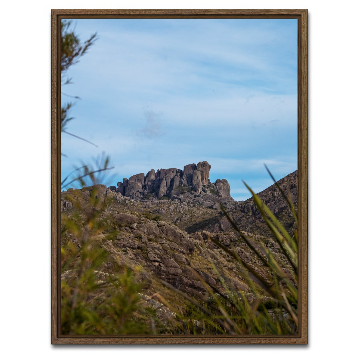 AUTO-MOCKUP WHITE | Prateleiras from Itatiaia National Park | 1 Piece | Walnut Framed Canvas | group=3x4