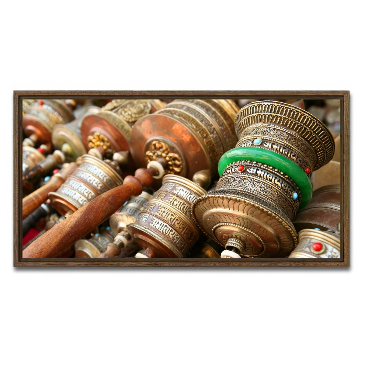 AUTO-MOCKUP WHITE | Prayer Wheels | 1 Piece | Walnut Framed Canvas | group=2x1