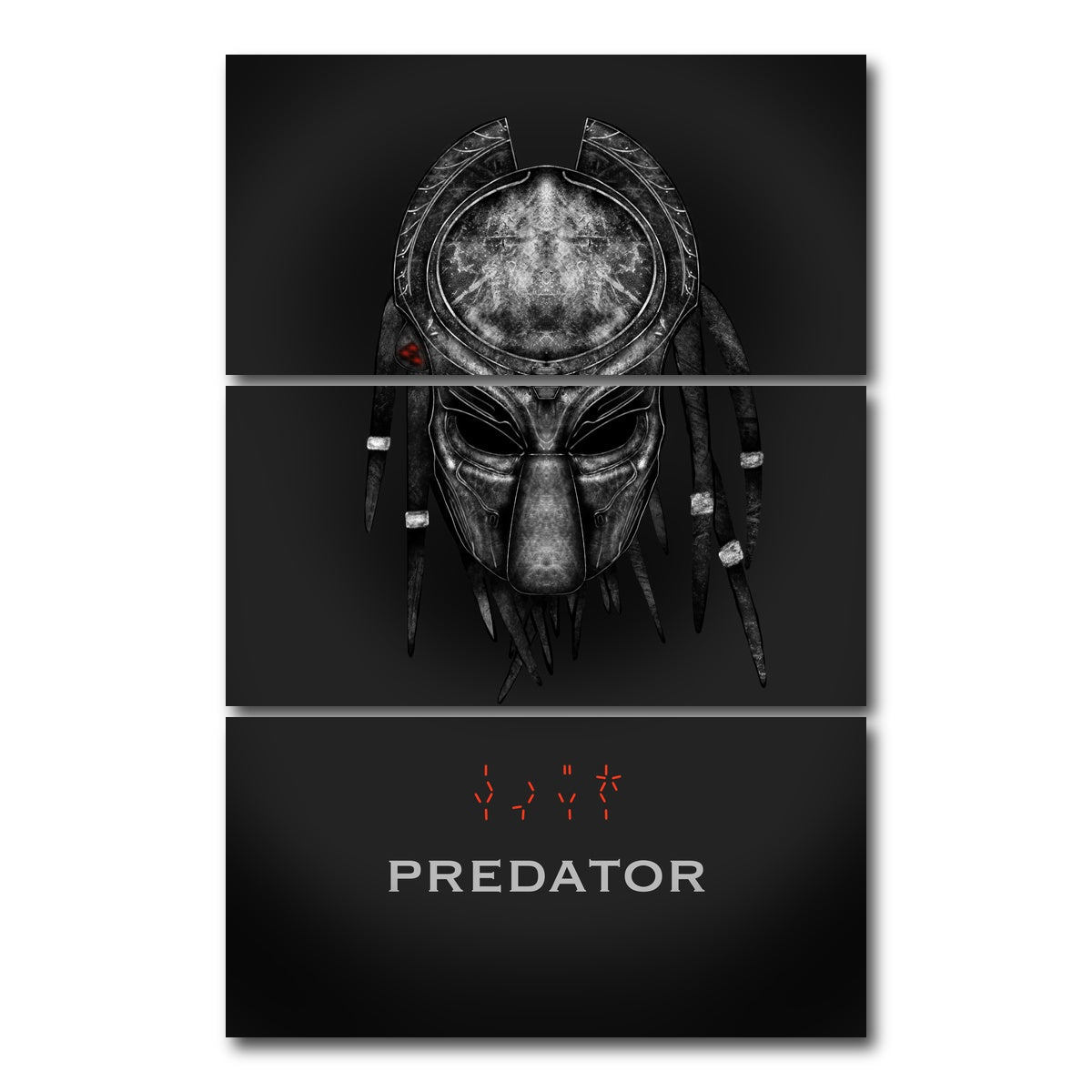 AUTO-MOCKUP WHITE | Predator 3 | 3 Piece | Gallery Wrap Canvas | group=12x24_stacked