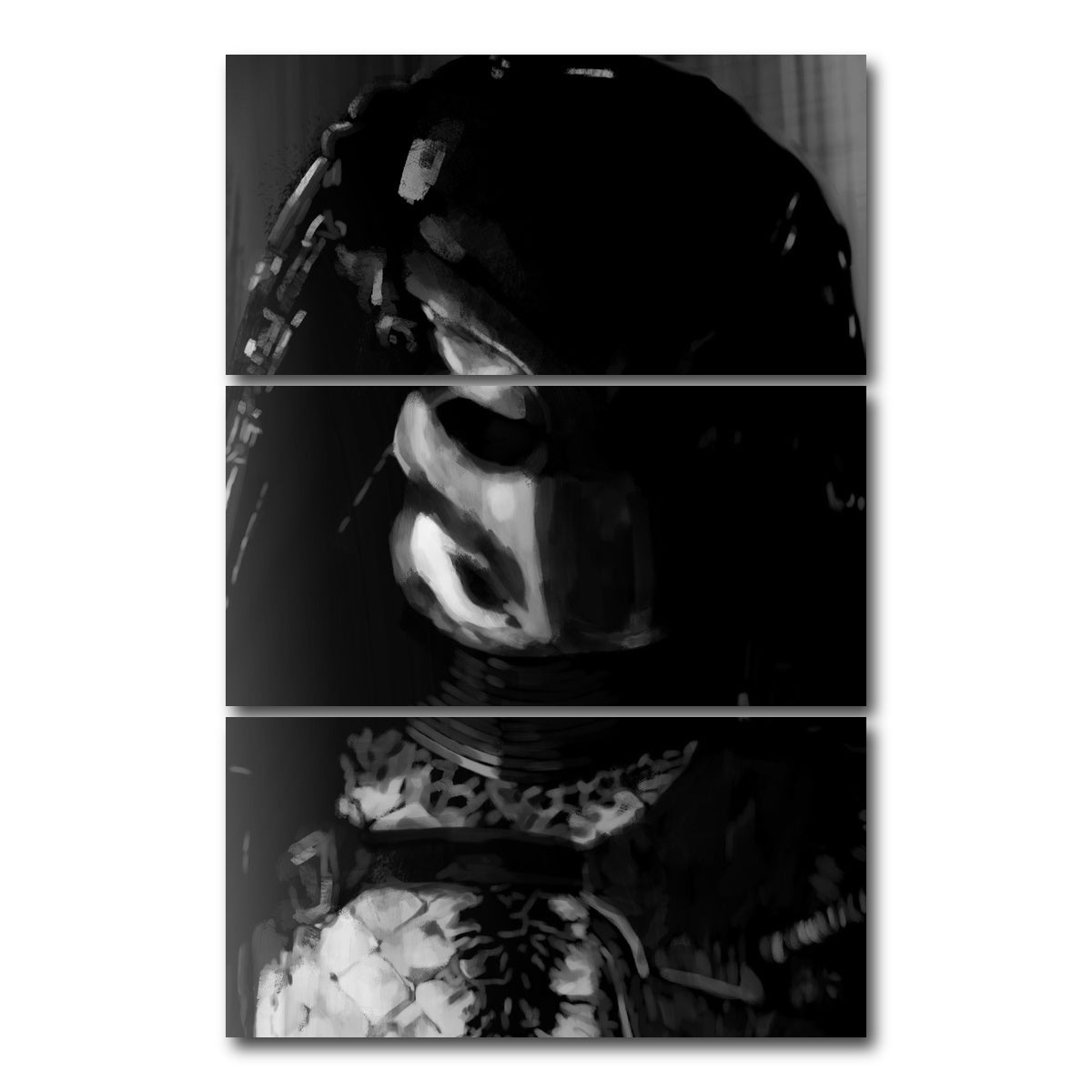AUTO-MOCKUP WHITE | Predator Noir | 3 Piece | Gallery Wrap Canvas | group=12x24_stacked
