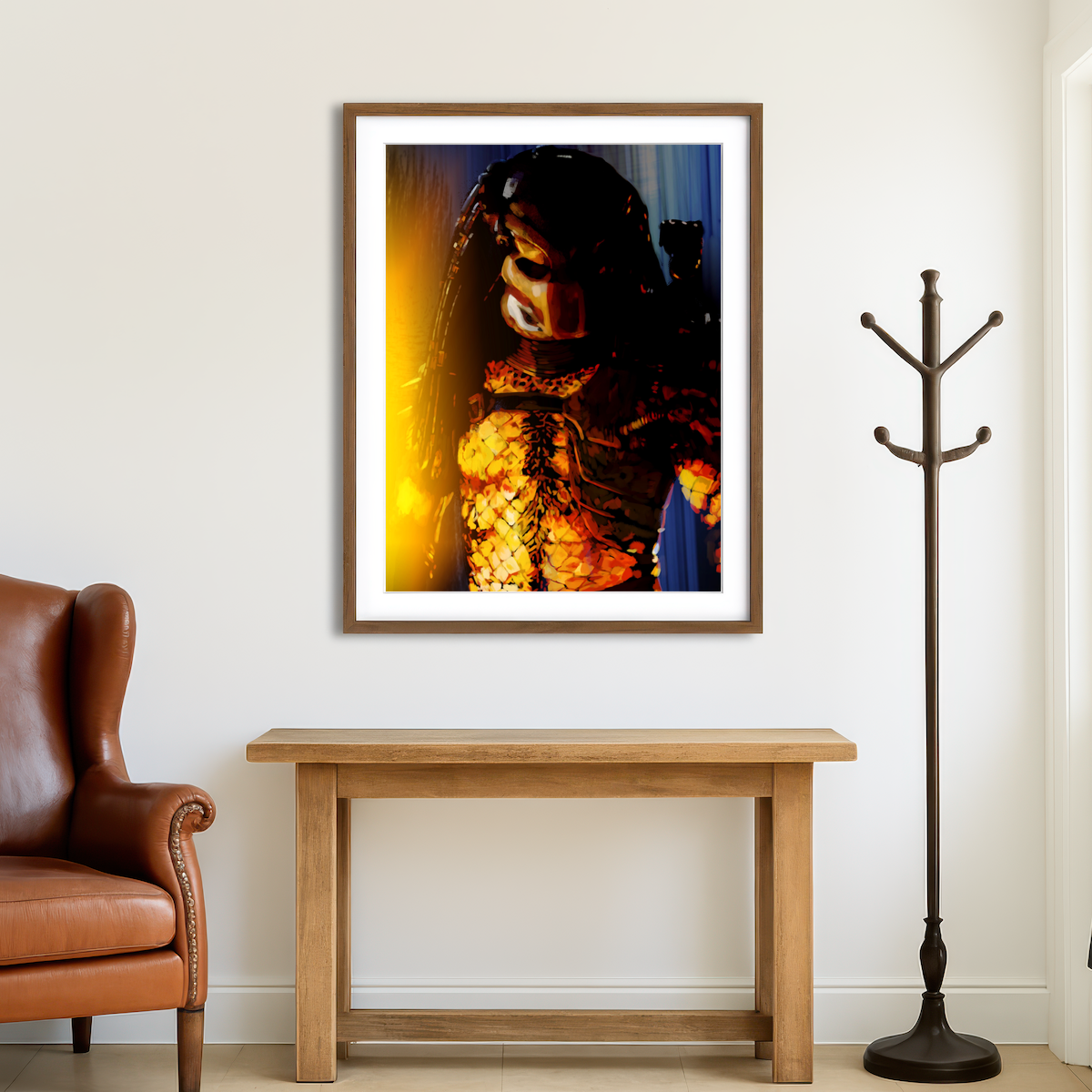 AUTO-MOCKUP ROOM | Predator In Blue Wall Art