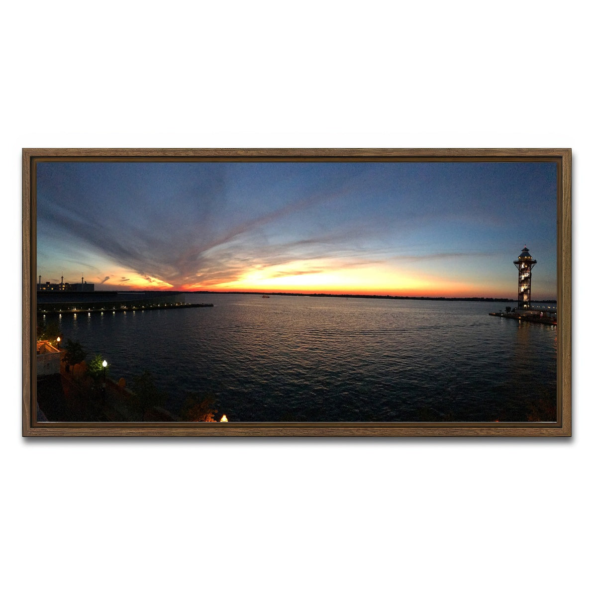AUTO-MOCKUP WHITE | Presque Isle bay | 1 Piece | Walnut Framed Canvas | group=2x1