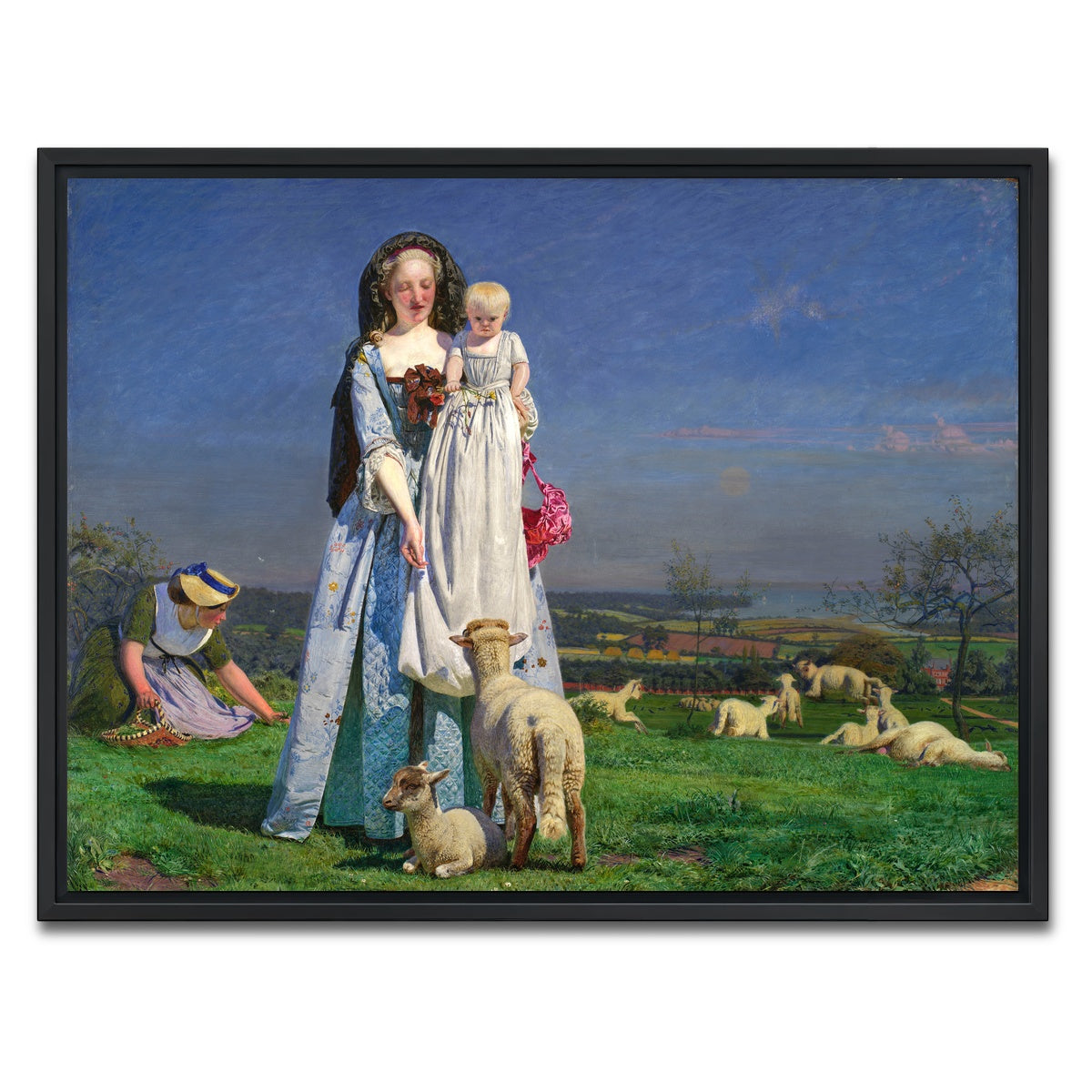 AUTO-MOCKUP WHITE | Pretty Baa-Lambs | 1 Piece | Black Framed Canvas | group=4x3