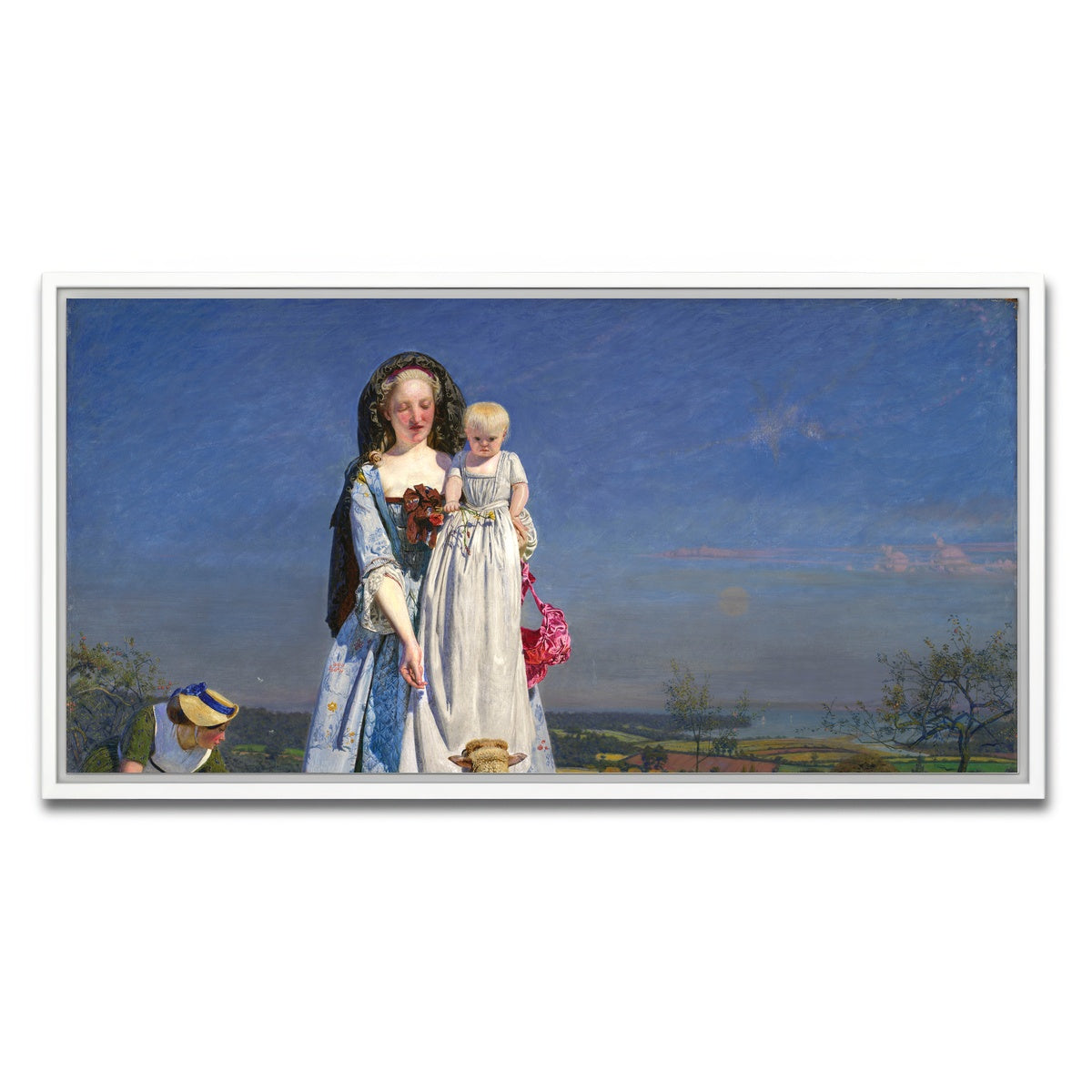 AUTO-MOCKUP WHITE | Pretty Baa-Lambs | 1 Piece | White Framed Canvas | group=2x1