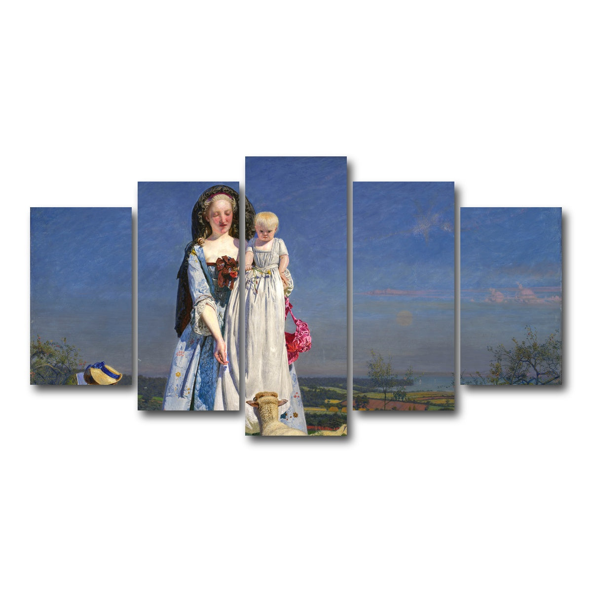 AUTO-MOCKUP WHITE | Pretty Baa-Lambs | 5 Piece | Gallery Wrap Canvas | group=5_normal