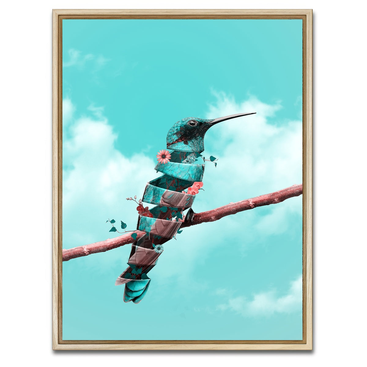 AUTO-MOCKUP WHITE | Pretty Bird | 1 Piece | Natural Framed Canvas | group=3x4