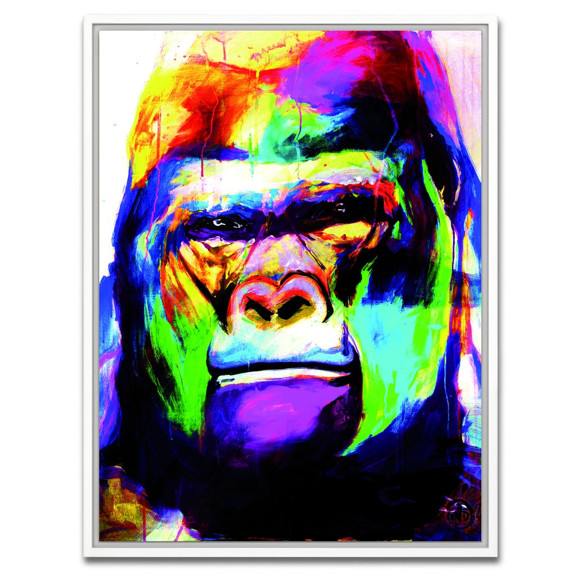 AUTO-MOCKUP WHITE | Primate 2 | 1 Piece | White Framed Canvas | group=3x4