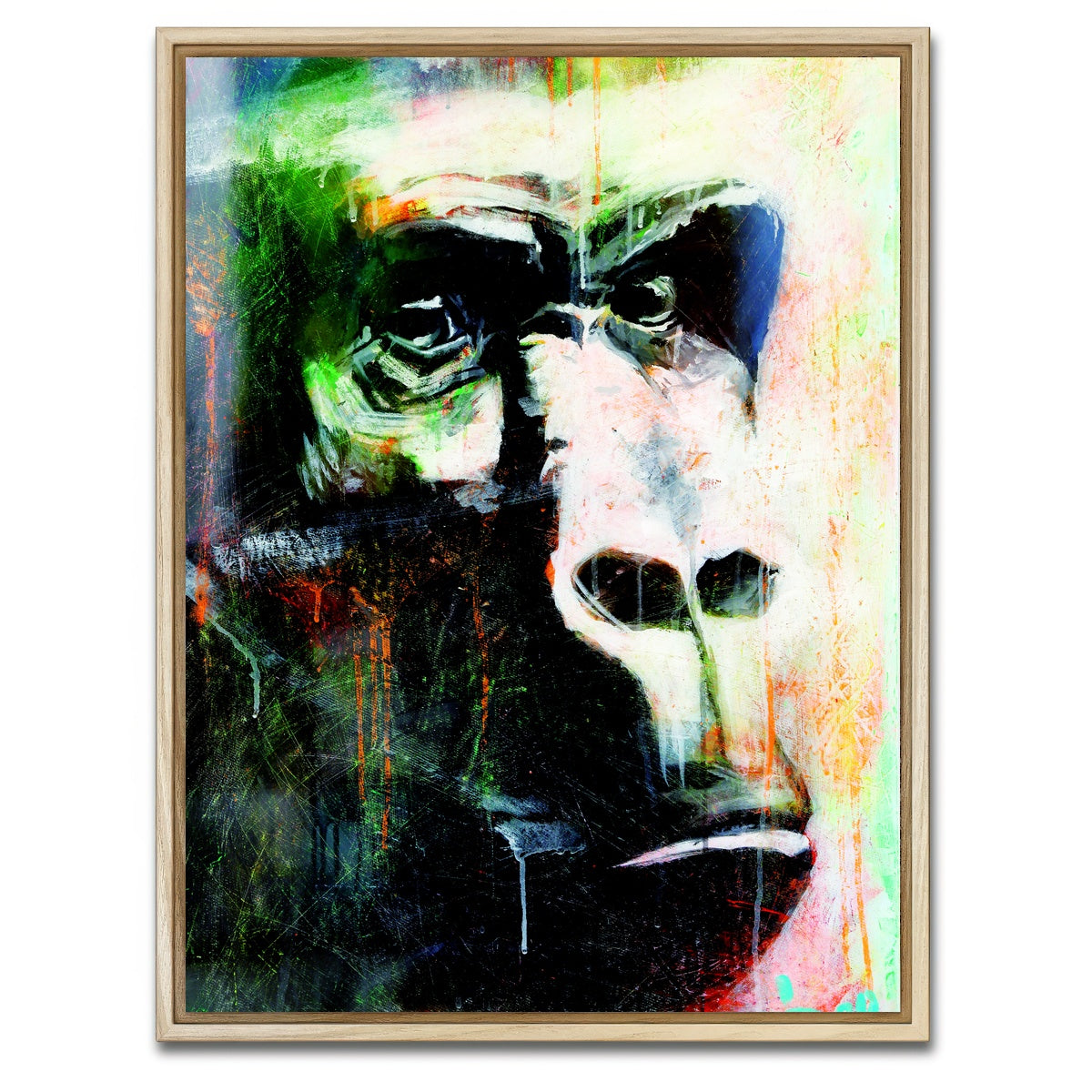 AUTO-MOCKUP WHITE | Primate 3 | 1 Piece | Natural Framed Canvas | group=3x4