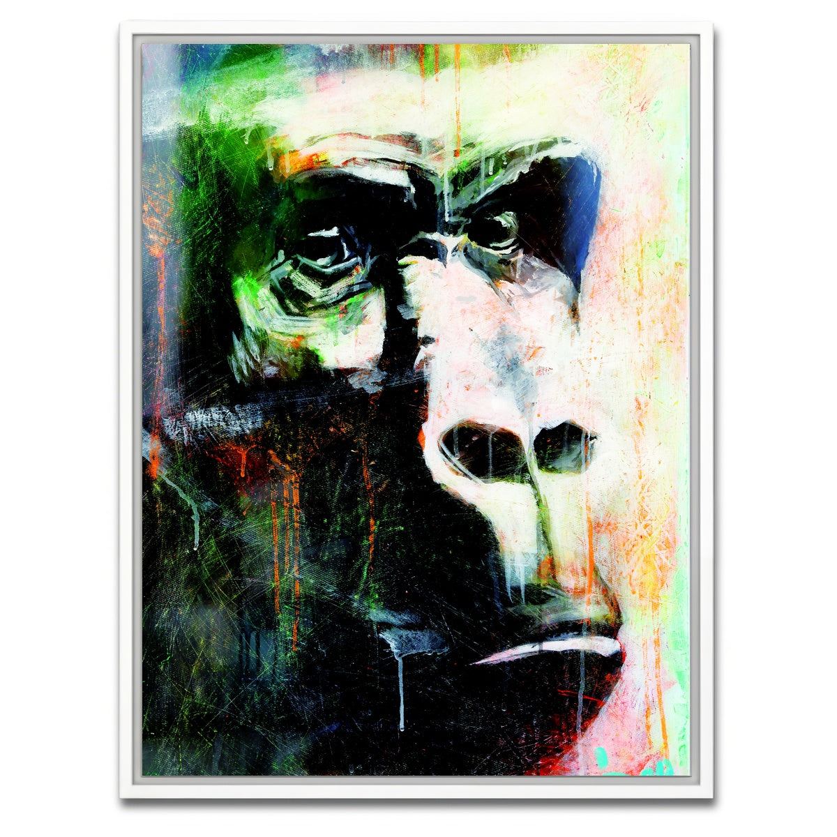 AUTO-MOCKUP WHITE | Primate 3 | 1 Piece | White Framed Canvas | group=3x4