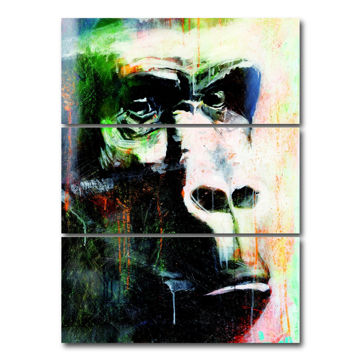 AUTO-MOCKUP WHITE | Primate 3 | 3 Piece | Gallery Wrap Canvas | group=8x18_stacked