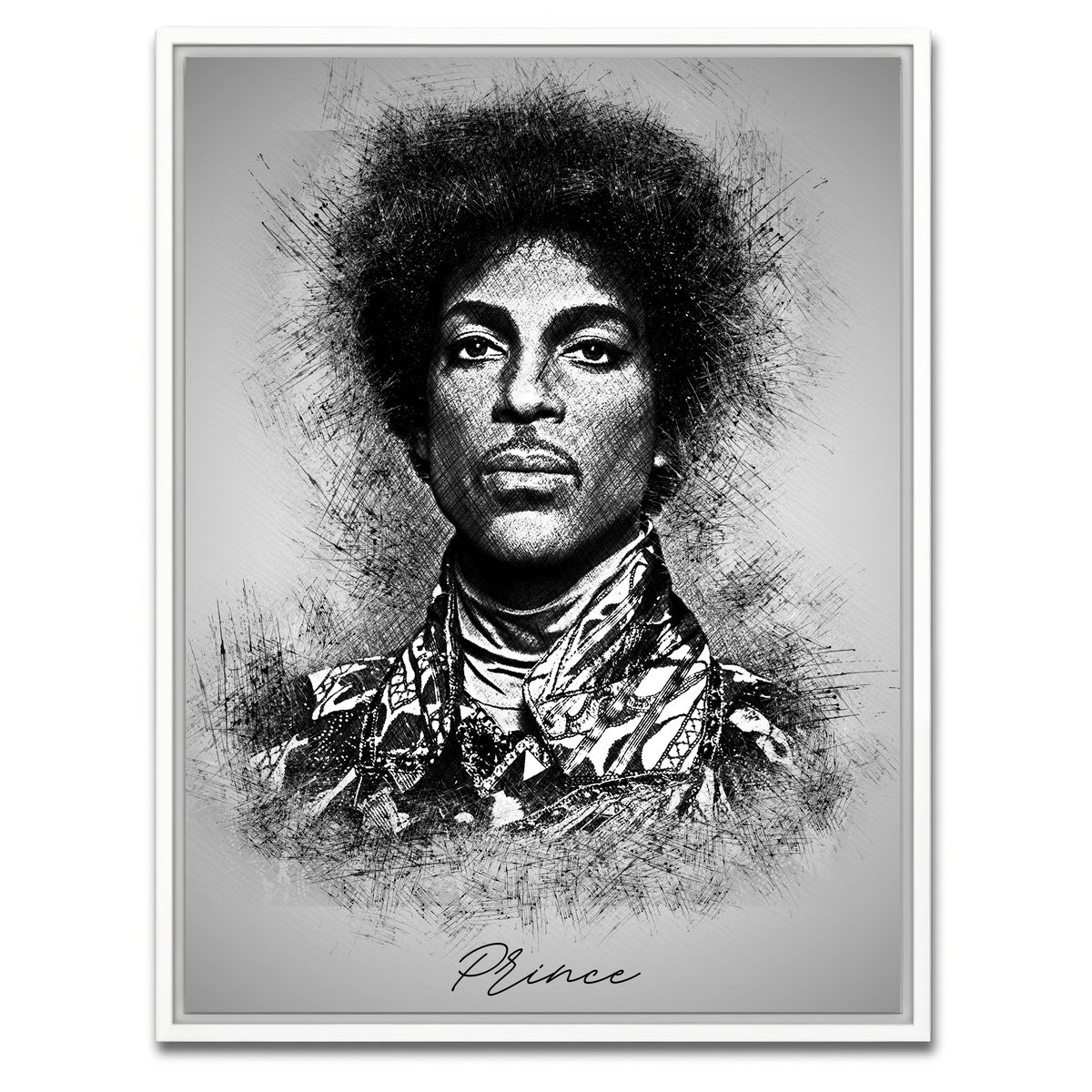 AUTO-MOCKUP WHITE | Prince Sketch | 1 Piece | White Framed Canvas | group=3x4