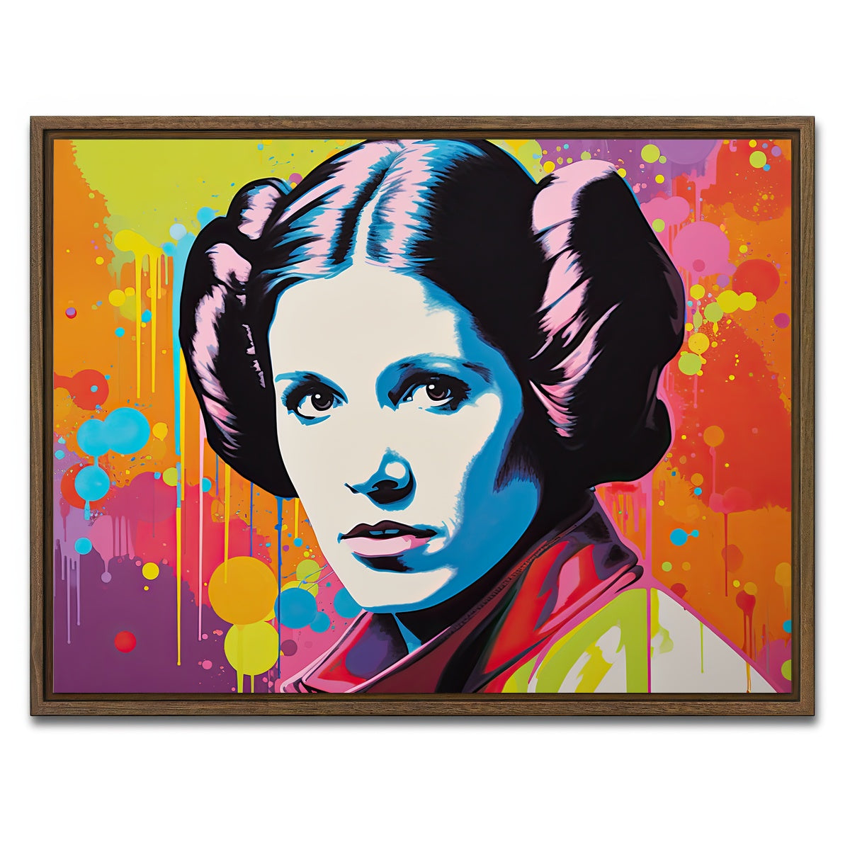 AUTO-MOCKUP WHITE | Princess Leia Colors | 1 Piece | Walnut Framed Canvas | group=4x3
