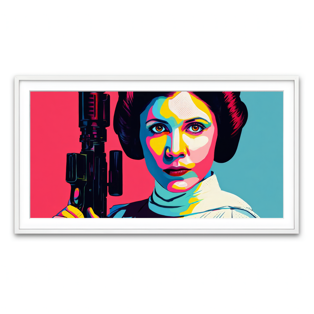 Framed Print 2x1 White