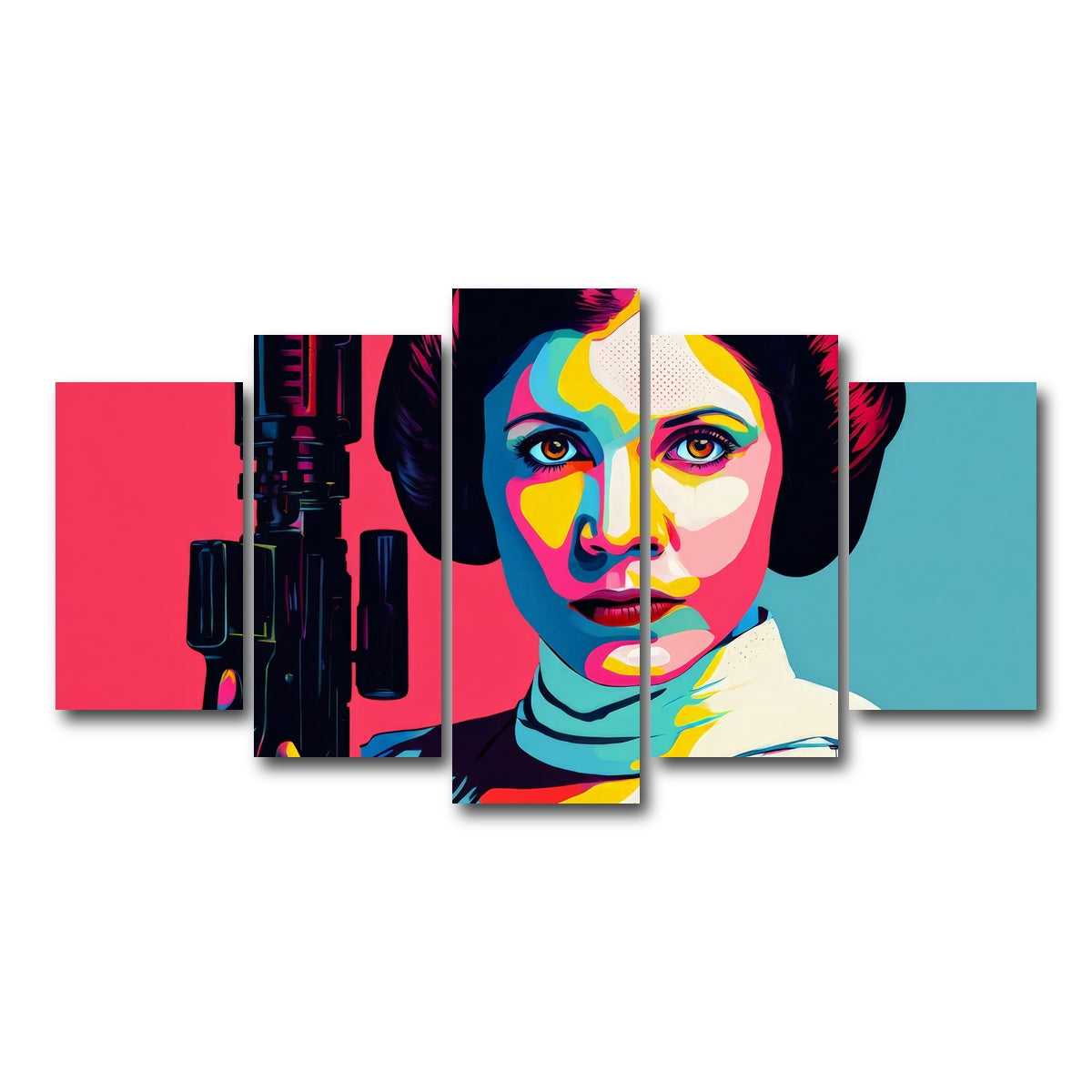 AUTO-MOCKUP WHITE | Princess Leia Gun | 5 Piece | Gallery Wrap Canvas | group=5_normal