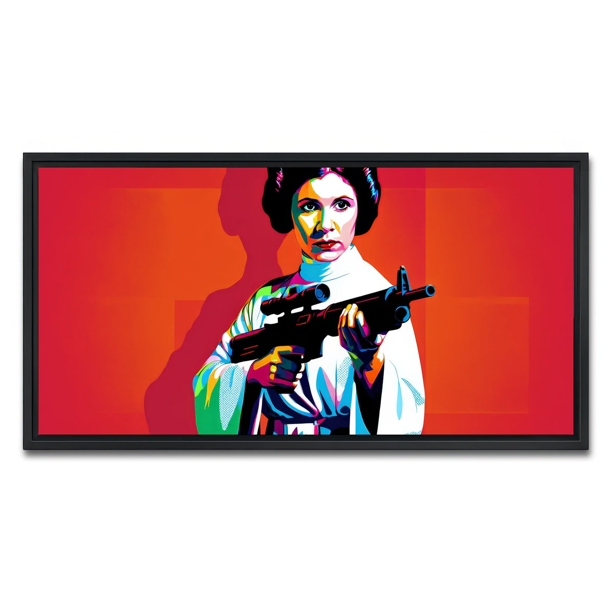 AUTO-MOCKUP WHITE | Princess Leia Red | 1 Piece | Black Framed Canvas | group=2x1