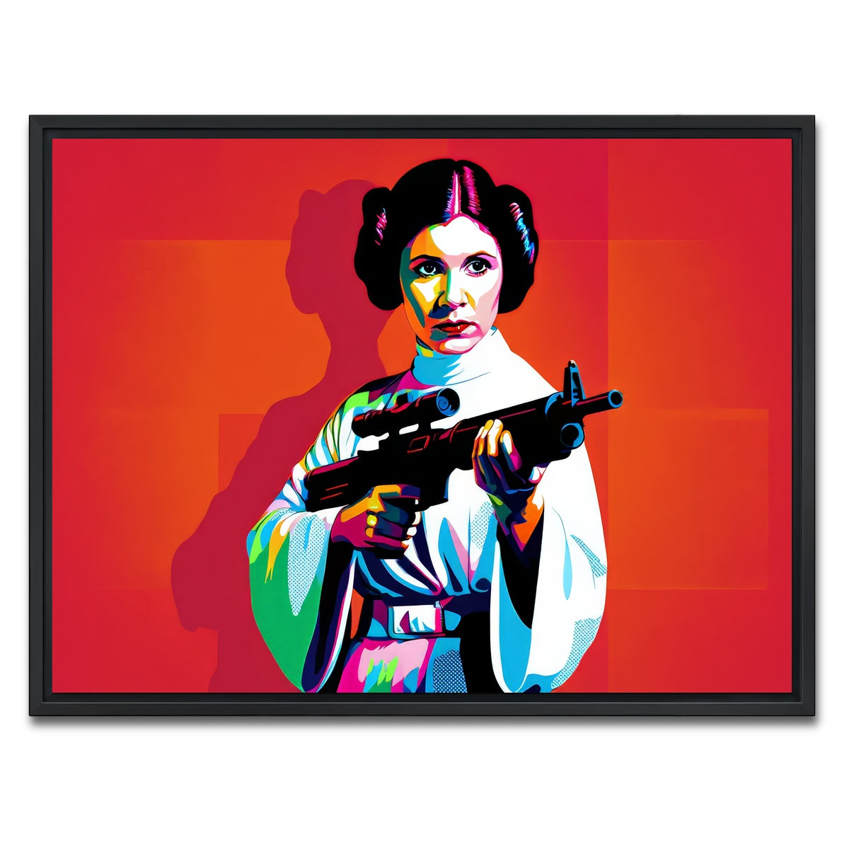 AUTO-MOCKUP WHITE | Princess Leia Red | 1 Piece | Black Framed Canvas | group=4x3