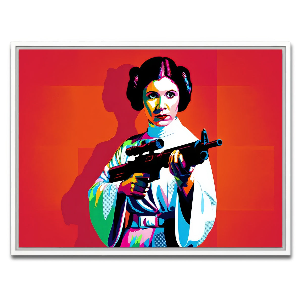 AUTO-MOCKUP WHITE | Princess Leia Red | 1 Piece | White Framed Canvas | group=4x3