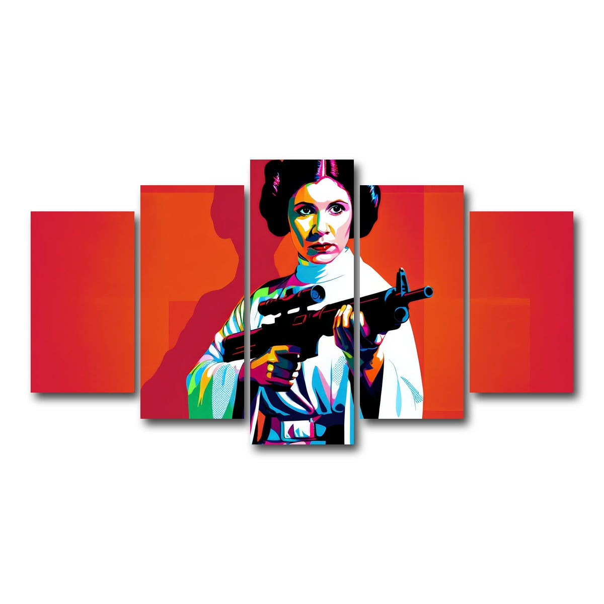 AUTO-MOCKUP WHITE | Princess Leia Red | 5 Piece | Gallery Wrap Canvas | group=5_normal