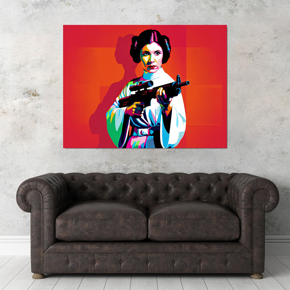 Princess Leia Red Wall Art