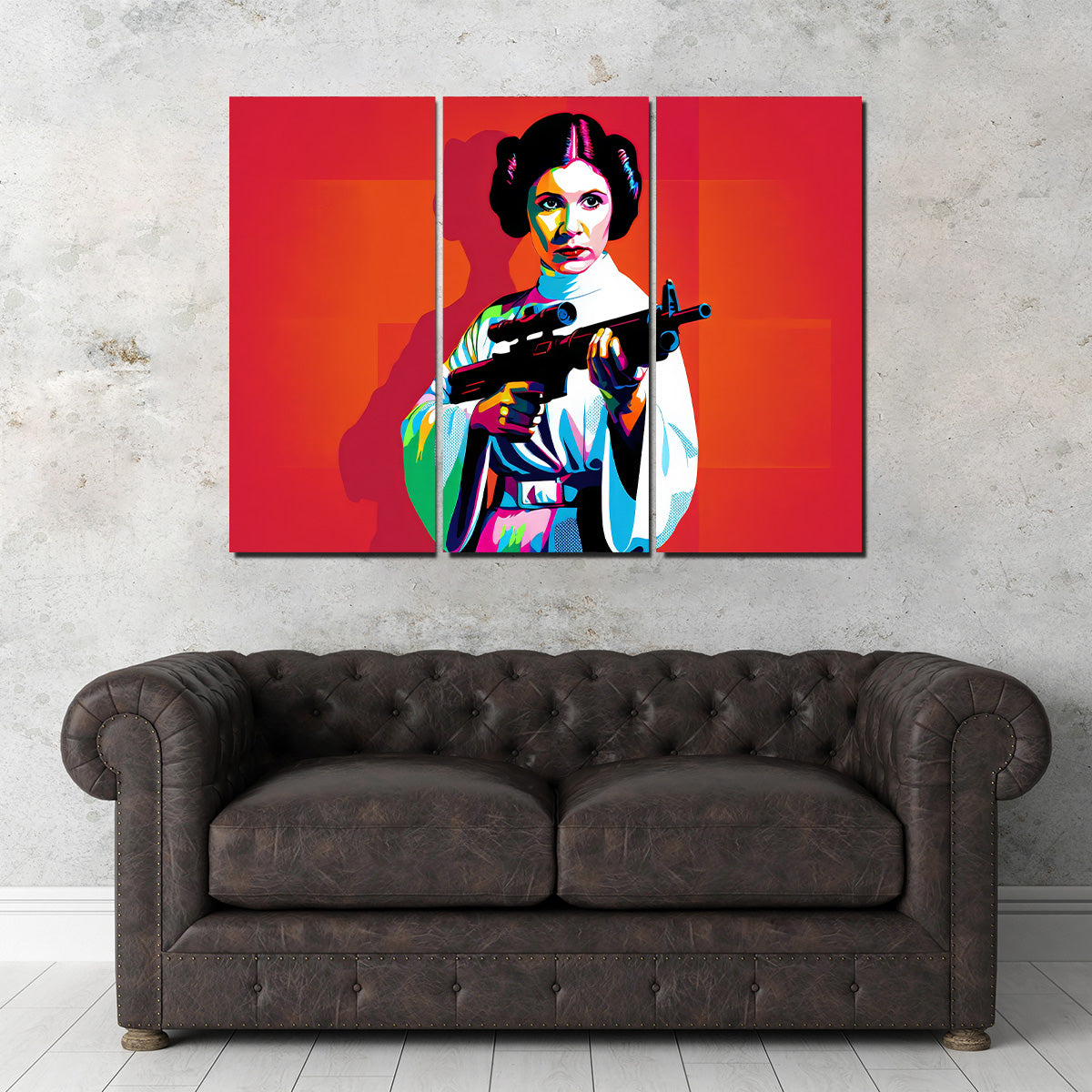 Princess Leia Red Wall Art