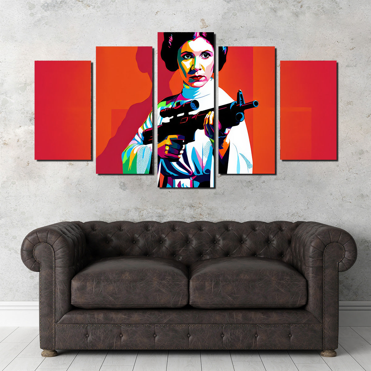 Princess Leia Red Wall Art