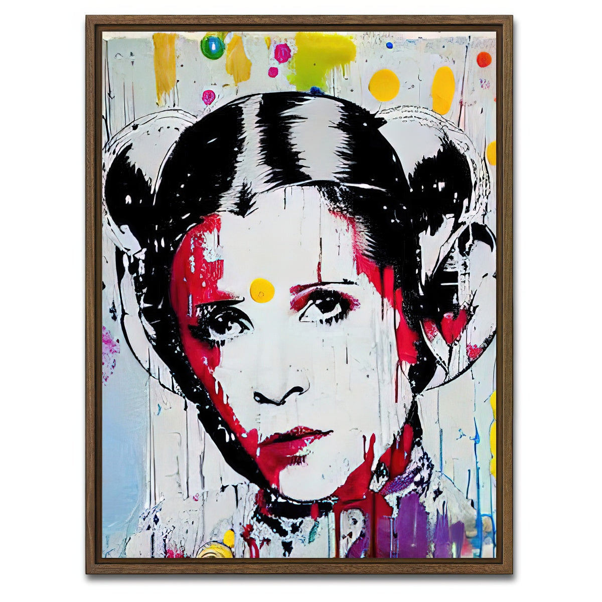 AUTO-MOCKUP WHITE | Princess Leia | 1 Piece | Walnut Framed Canvas | group=3x4
