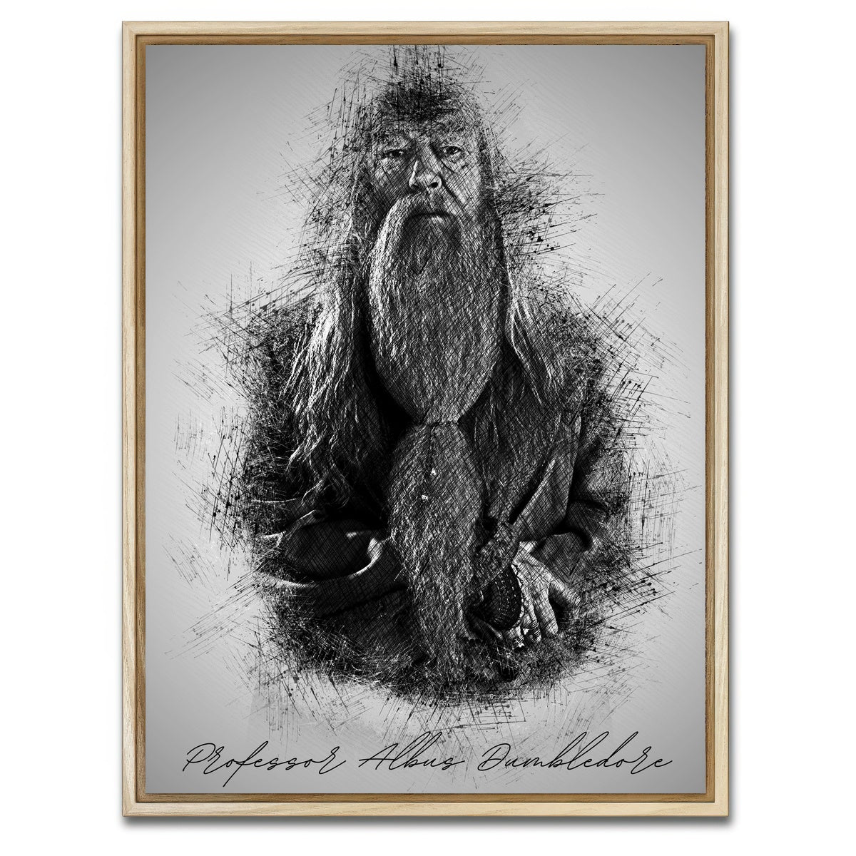 AUTO-MOCKUP WHITE | Professor Albus Dumbledore | 1 Piece | Natural Framed Canvas | group=3x4