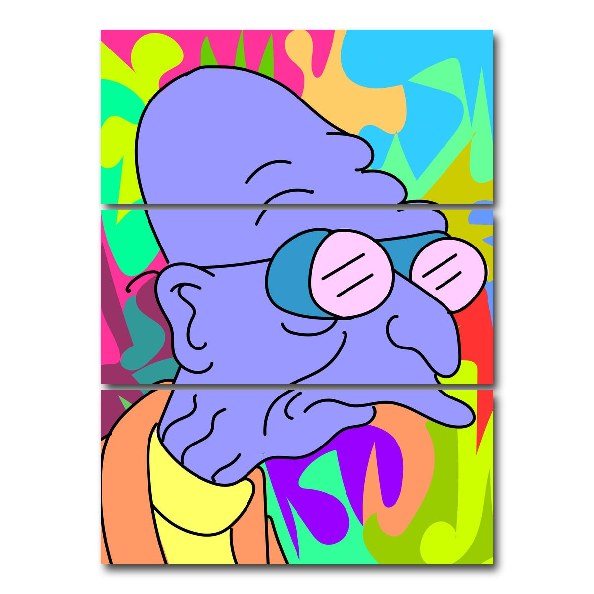 AUTO-MOCKUP WHITE | Professor | 3 Piece | Gallery Wrap Canvas | group=8x18_stacked