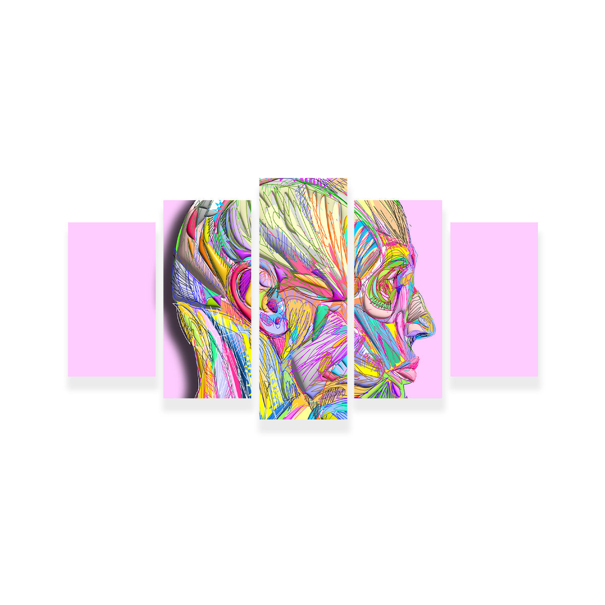 Profile Face Muscles Wall Art