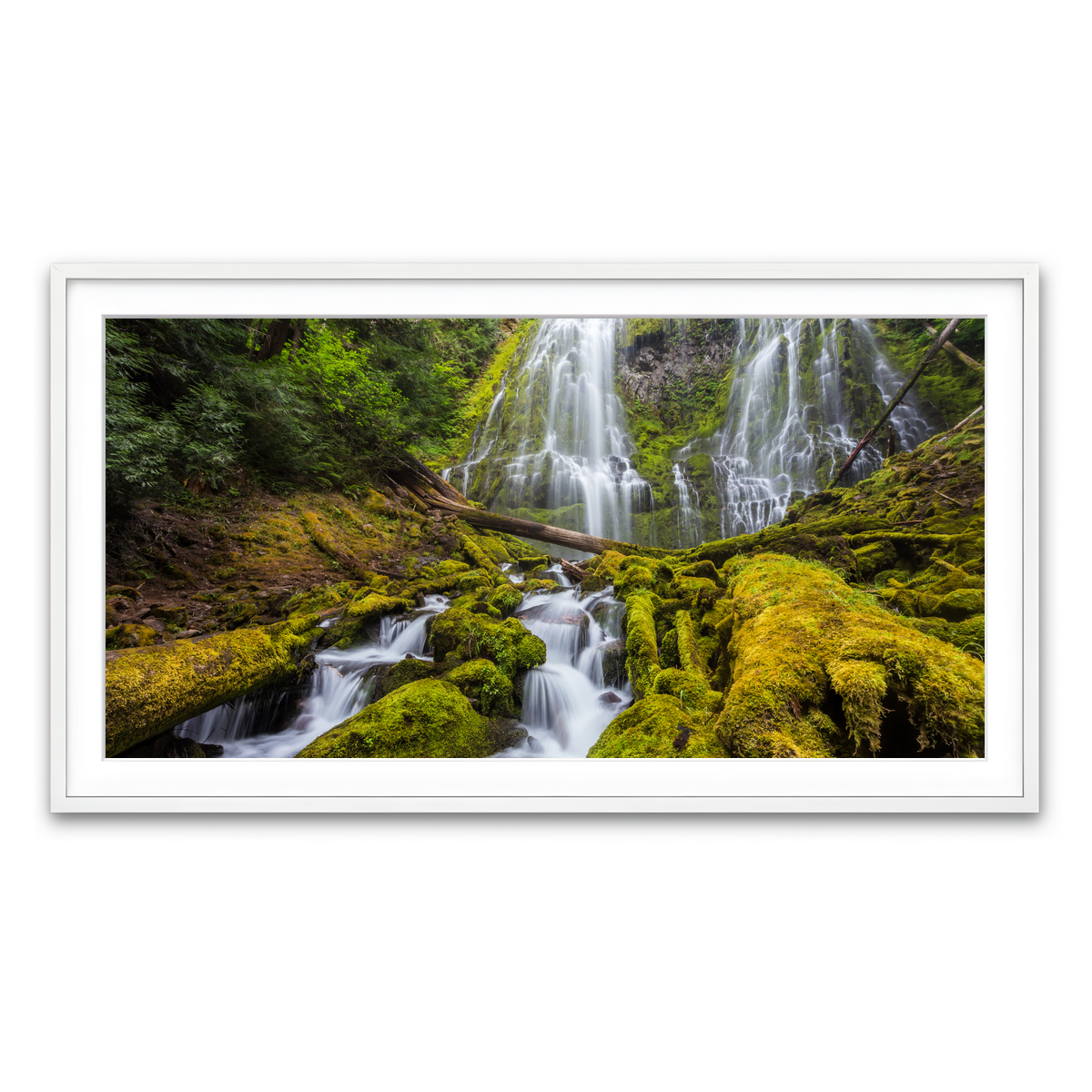 Framed Print 2x1 White