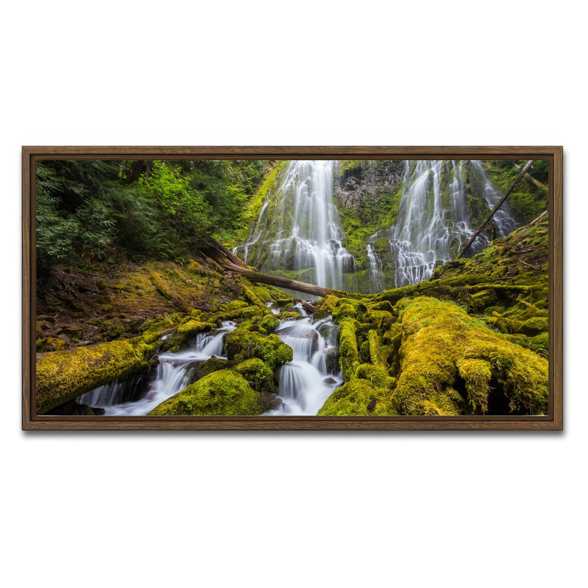 AUTO-MOCKUP WHITE | Proxy falls | 1 Piece | Walnut Framed Canvas | group=2x1