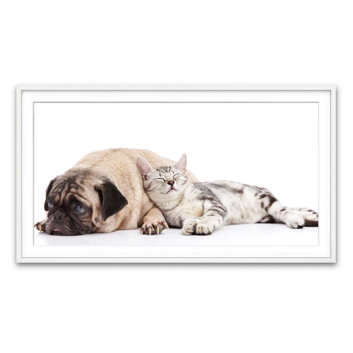 Framed Print 2x1 White