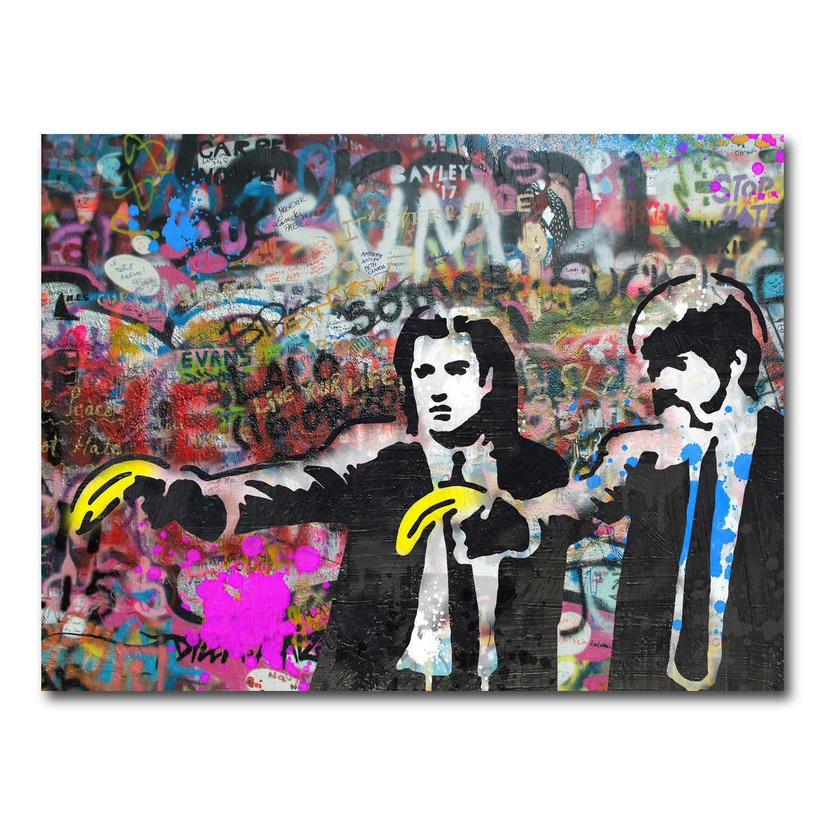 AUTO-MOCKUP WHITE | Pulp Fiction Bananas | 1 Piece | Gallery Wrap Canvas | group=4x3