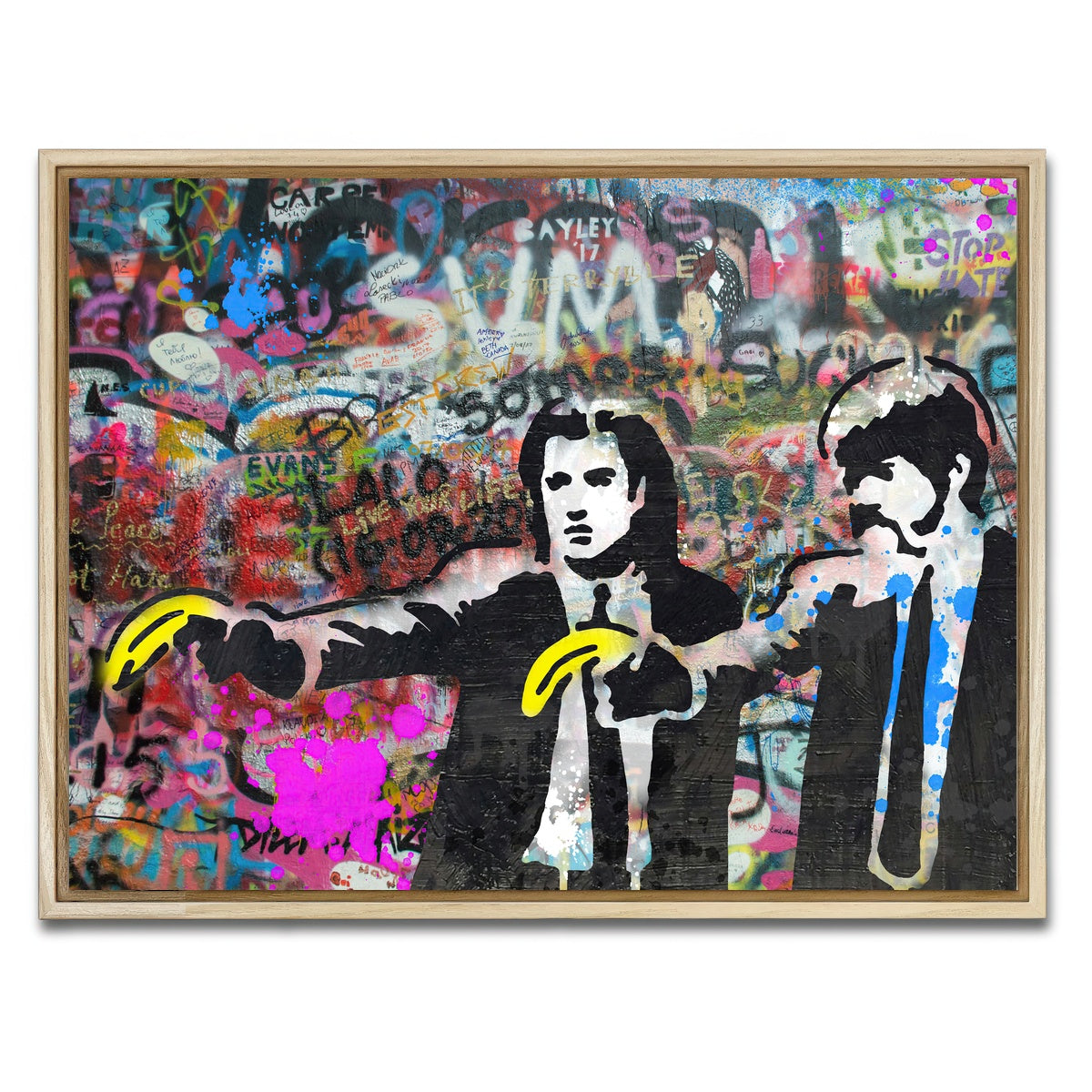 AUTO-MOCKUP WHITE | Pulp Fiction Bananas | 1 Piece | Natural Framed Canvas | group=4x3