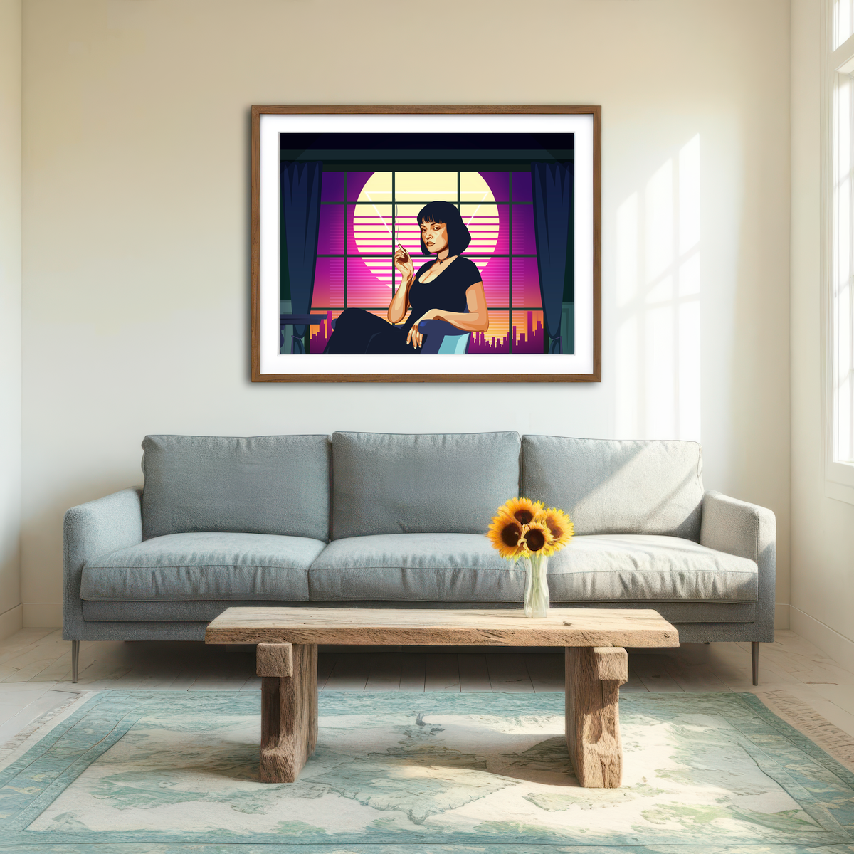 AUTO-MOCKUP ROOM | Pulp Fiction Scene Wall Art