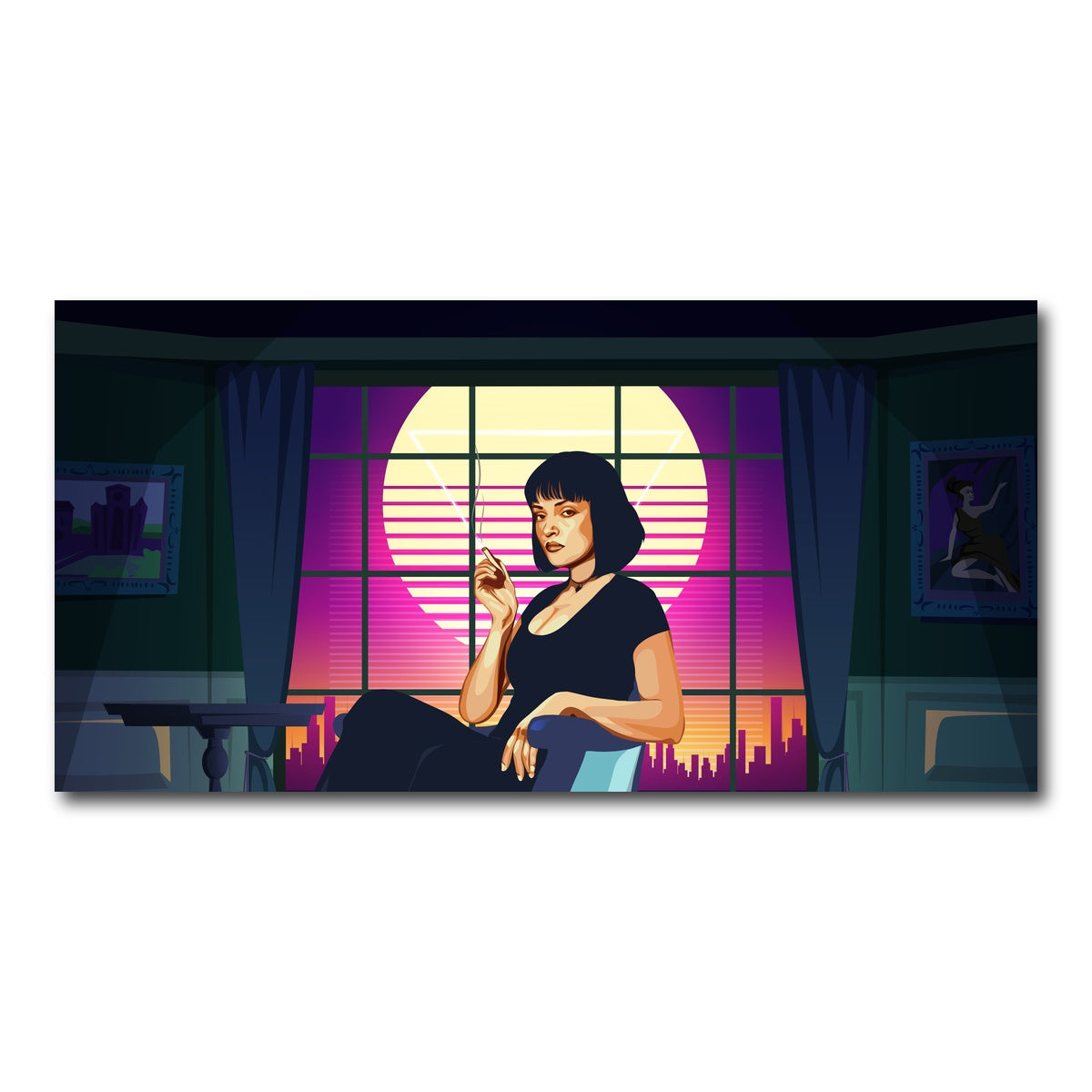 AUTO-MOCKUP WHITE | Pulp Fiction Scene | 1 Piece | Gallery Wrap Canvas | group=2x1