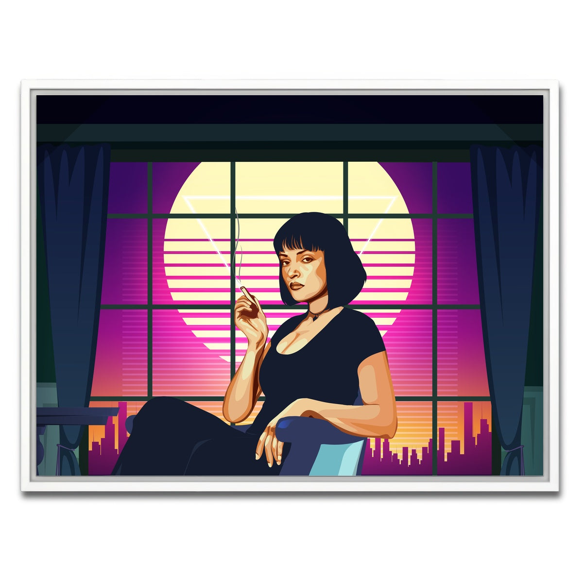 AUTO-MOCKUP WHITE | Pulp Fiction Scene | 1 Piece | White Framed Canvas | group=4x3