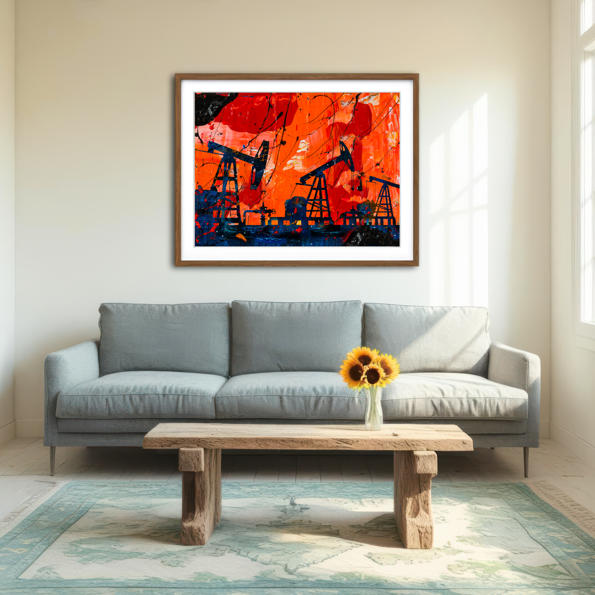 AUTO-MOCKUP ROOM | Pump Jack Wall Art