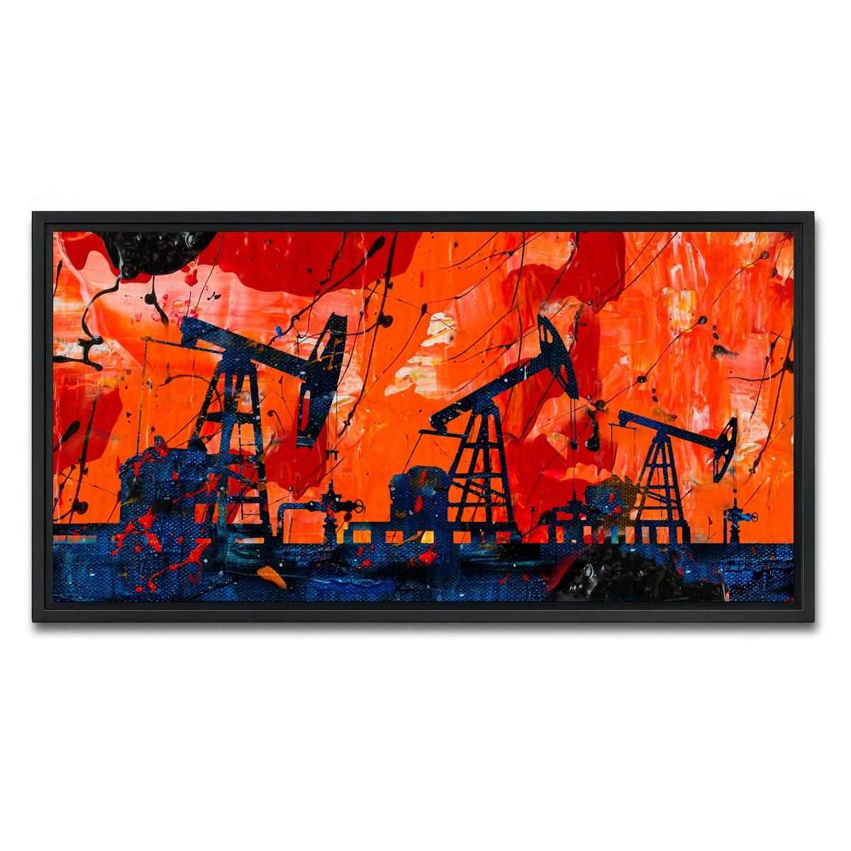 AUTO-MOCKUP WHITE | Pump Jack | 1 Piece | Black Framed Canvas | group=2x1